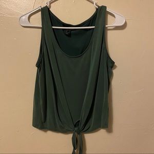 Tie front tank top